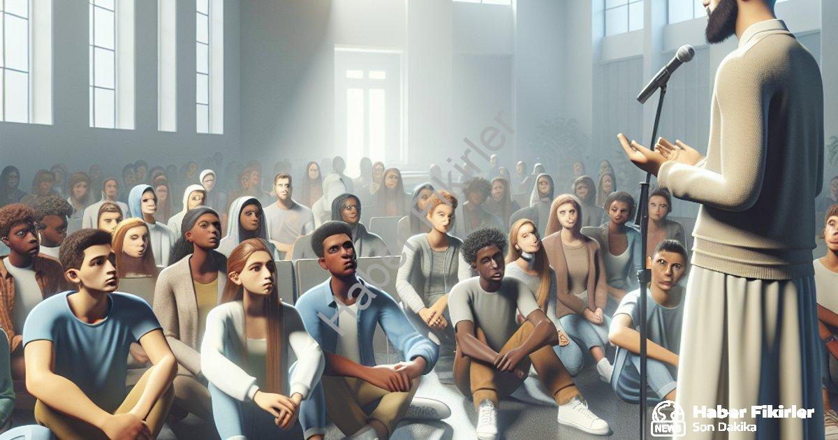 "Kütahya İl Müftüsü İrfan Açık Gençlik Buluşmaları'nda Öğrencilerle Buluştu" başlıklı haber için fot