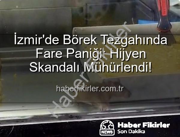 börek tezgahında fare - İzmir'de Börek Tezgahında Fare Paniği: Hijyen Skandalı Mühürlendi!