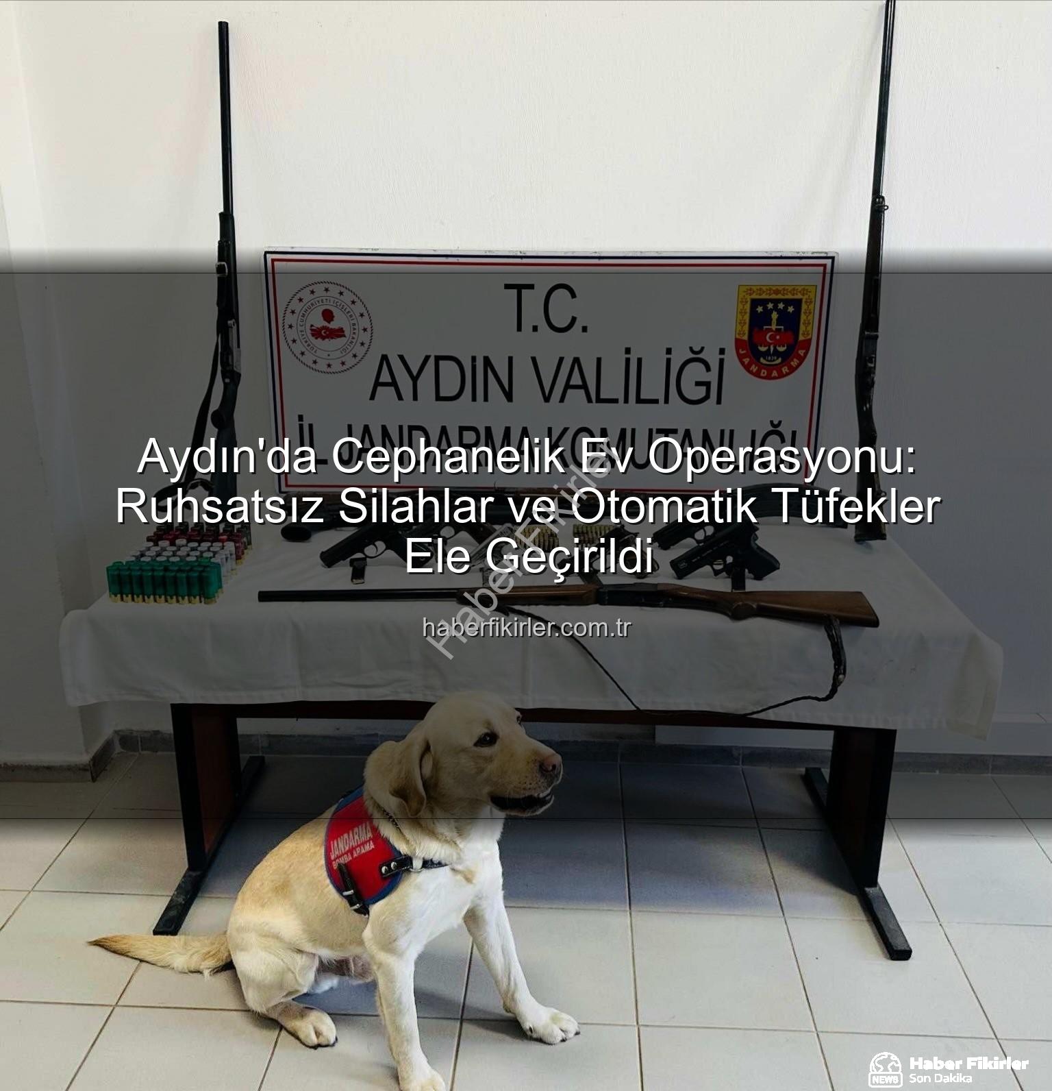 ruhsatsız silah - Aydın'da Cephanelik Ev Operasyonu: Ruhsatsız Silahlar ve Otomatik Tüfekler Ele Geçirildi