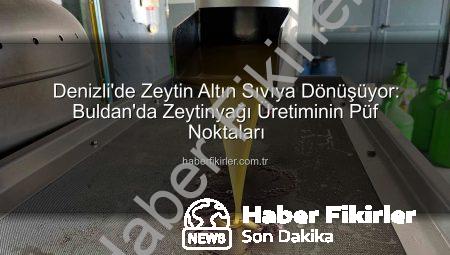 Denizli’de Zeytin Altın Sıvıya Dönüşüyor: Buldan’da Zeytinyağı Üretiminin Püf Noktaları