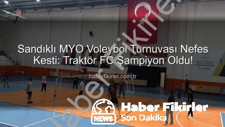Sandıklı MYO Voleybol Turnuvası Nefes Kesti: Traktör FC Şampiyon Oldu!