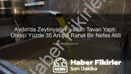 Aydın’da Zeytinyağı Fiyatları Tavan Yaptı: Üretici Yüzde 35 Artışla Rahat Bir Nefes Aldı